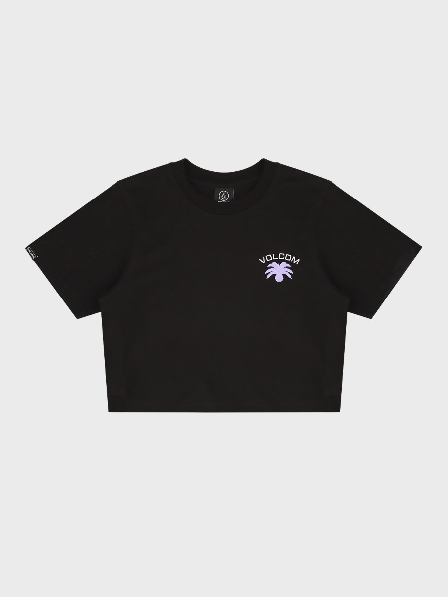 PINETREE 여성 크롭 티셔츠(블랙) VA212TS505