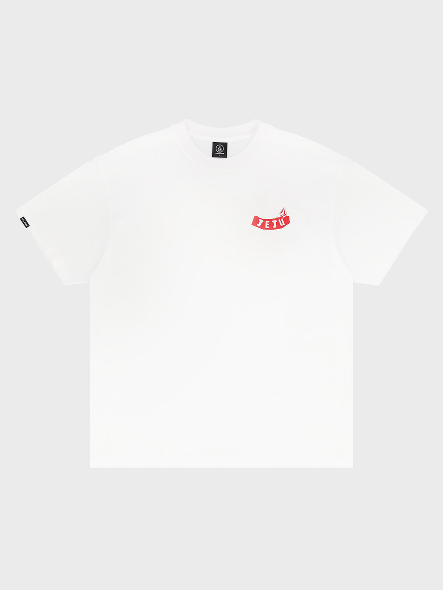 KEEP JEJU STONED 오버핏 티셔츠(오프화이트) VA212TS029