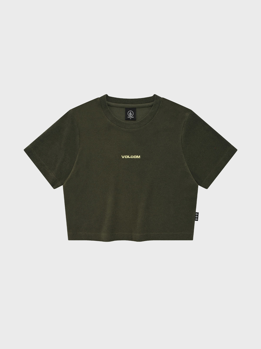 쿨 테리 크롭 티셔츠(카키) VA222TS502