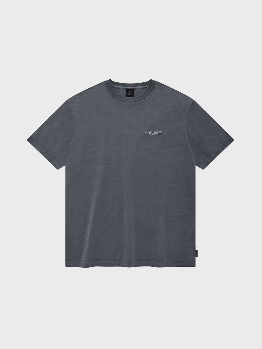 피그먼트 다잉 스톤로고 오버핏 티셔츠(차콜) VA222TS001
