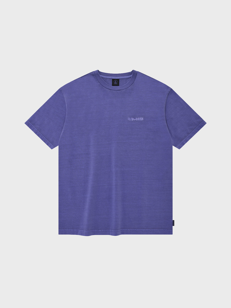 피그먼트 다잉 스톤로고 오버핏 티셔츠(퍼플) VA222TS001
