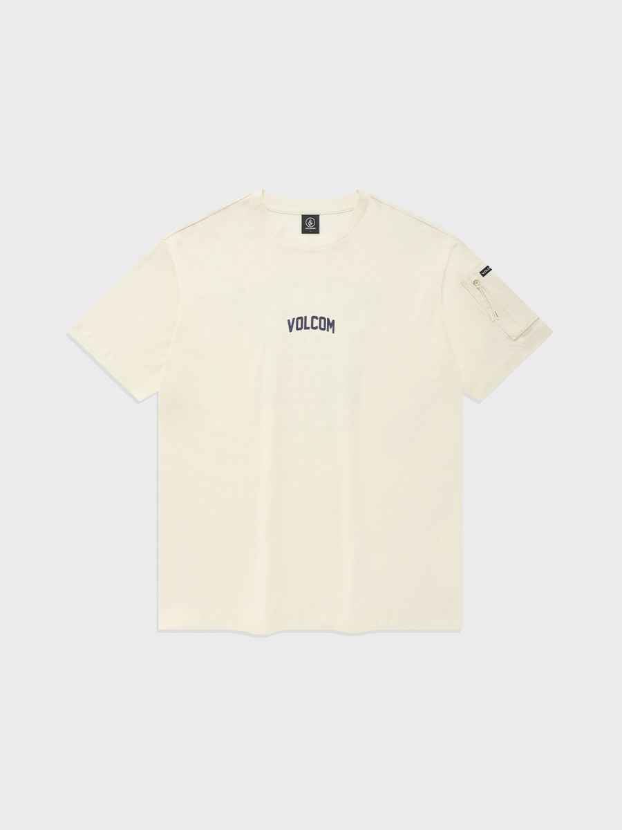 빅로고 포켓 오버핏 유틸리티 티셔츠(크림)