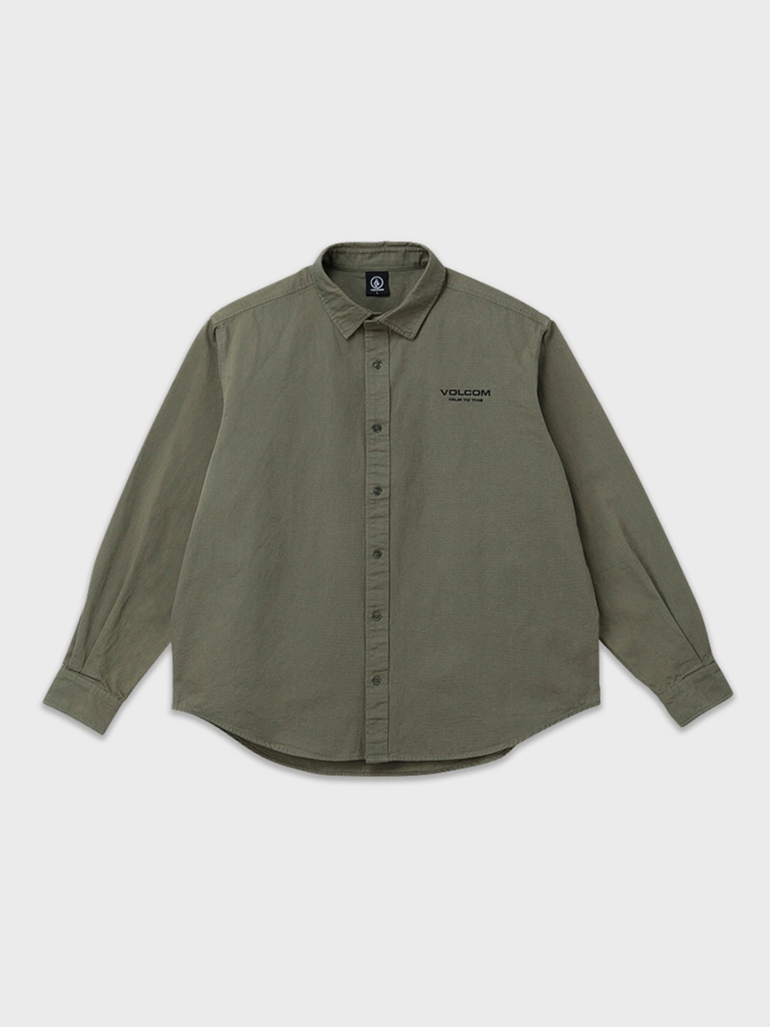 옥스포드 에센셜 오버핏 셔츠 (카키) VA203SI001