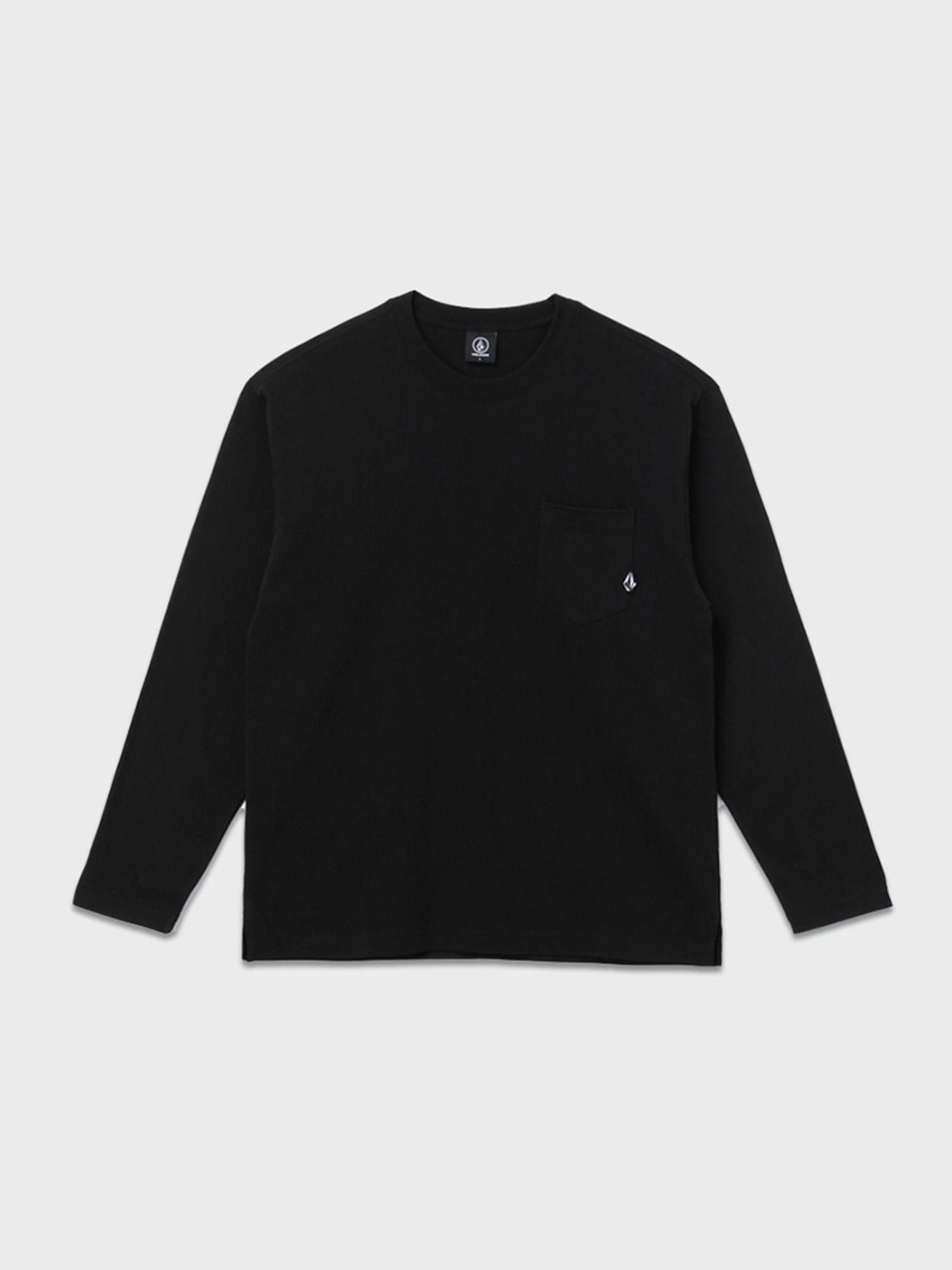 가슴포켓 긴팔티셔츠 (블랙) VA203TL001