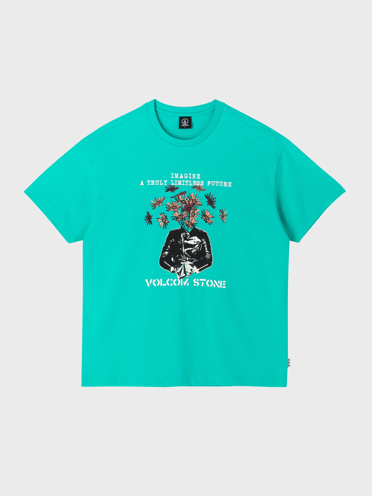FLOWER POP 오버핏 티셔츠 (민트) VA212TS013