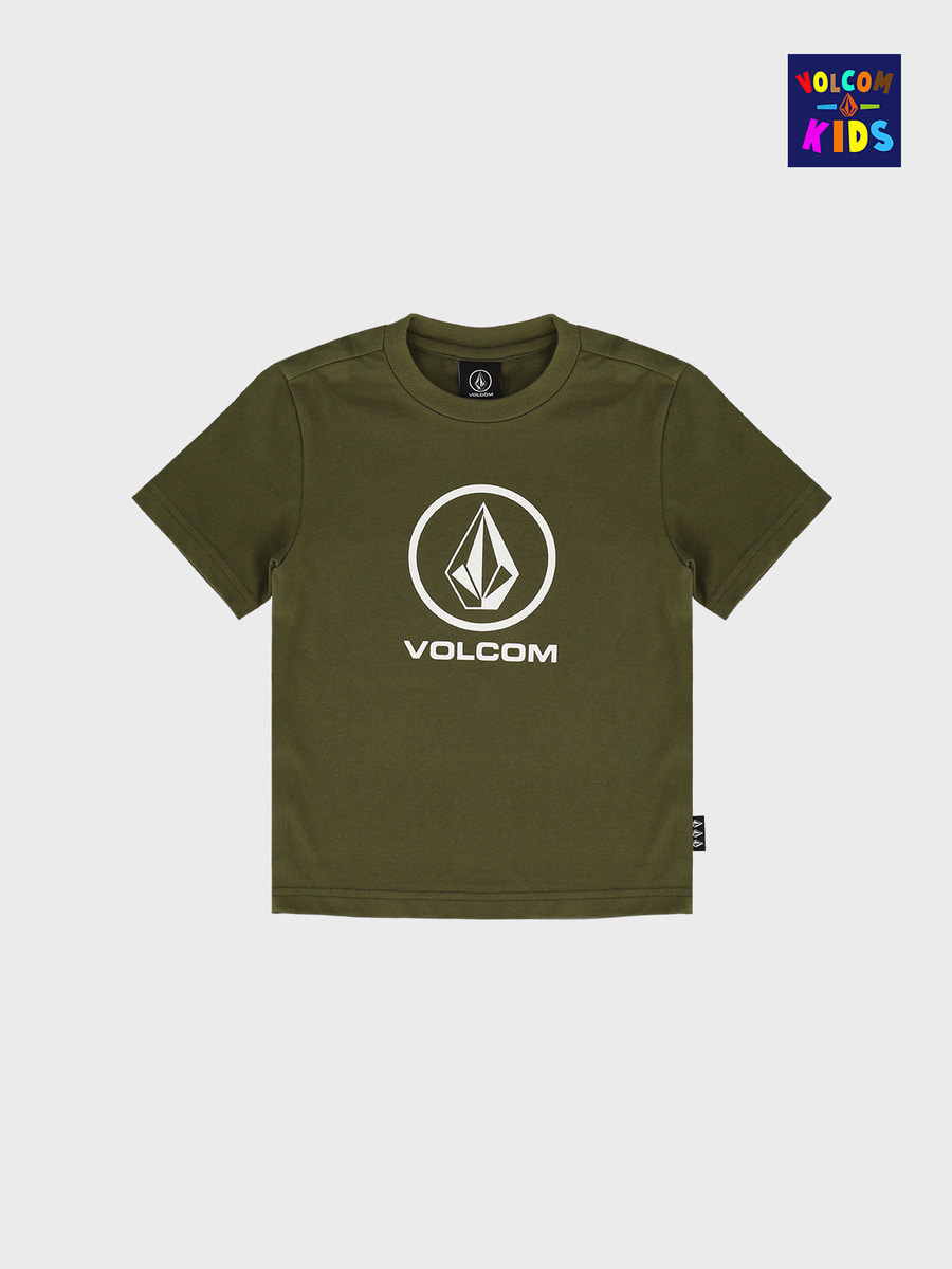 키즈 MEGA STONE 컴포트핏 티셔츠(카키) VK212TS001