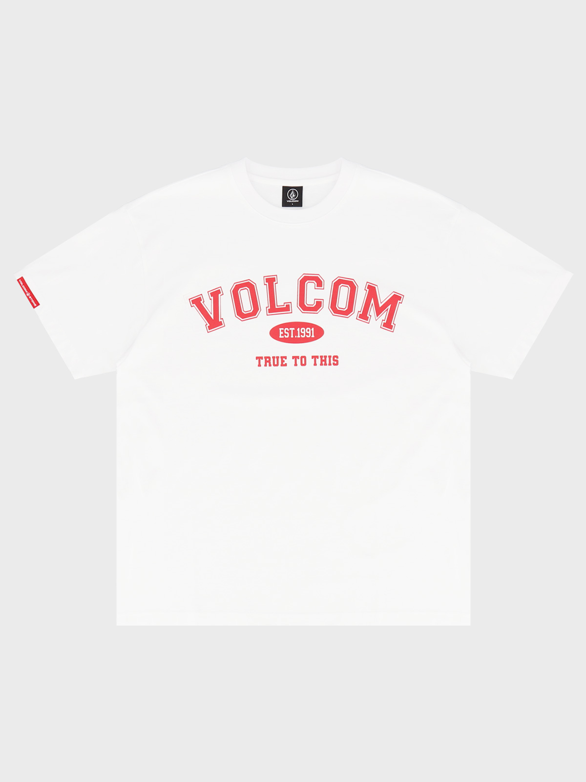 유니버시티 오버핏 티셔츠(화이트) VA212TS026