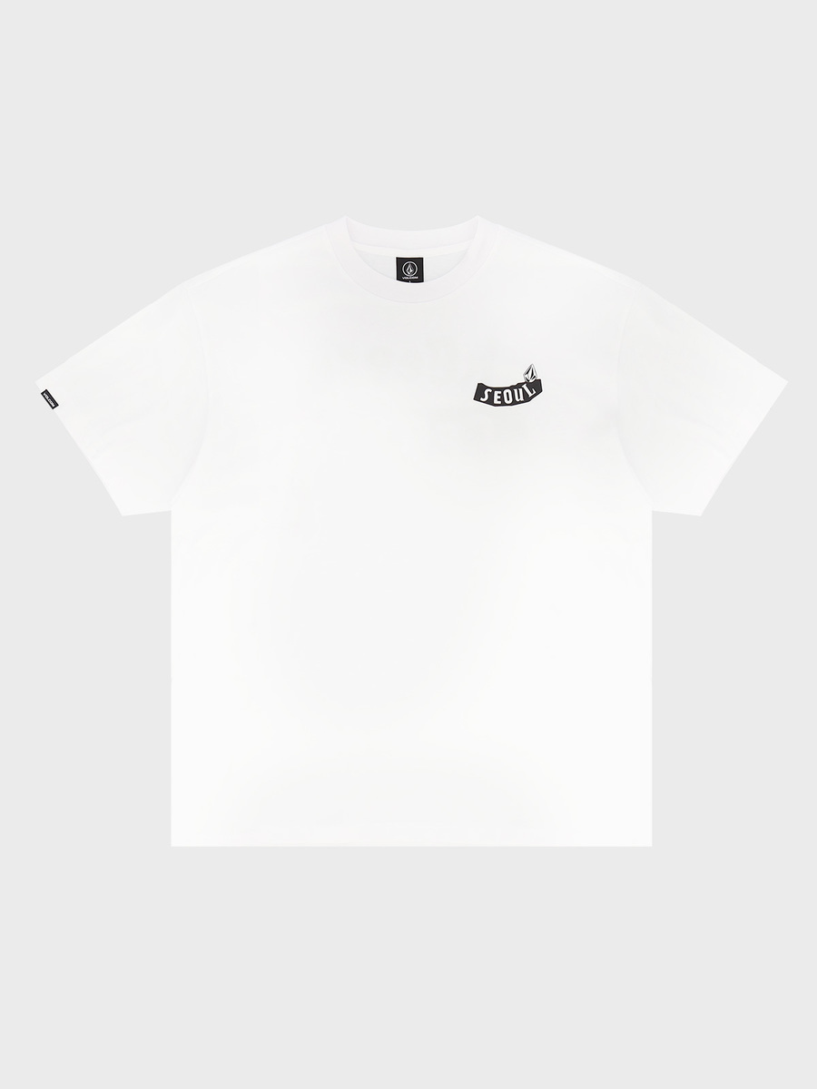 KEEP SEOUL STONED 오버핏 티셔츠(화이트) VA212TS029