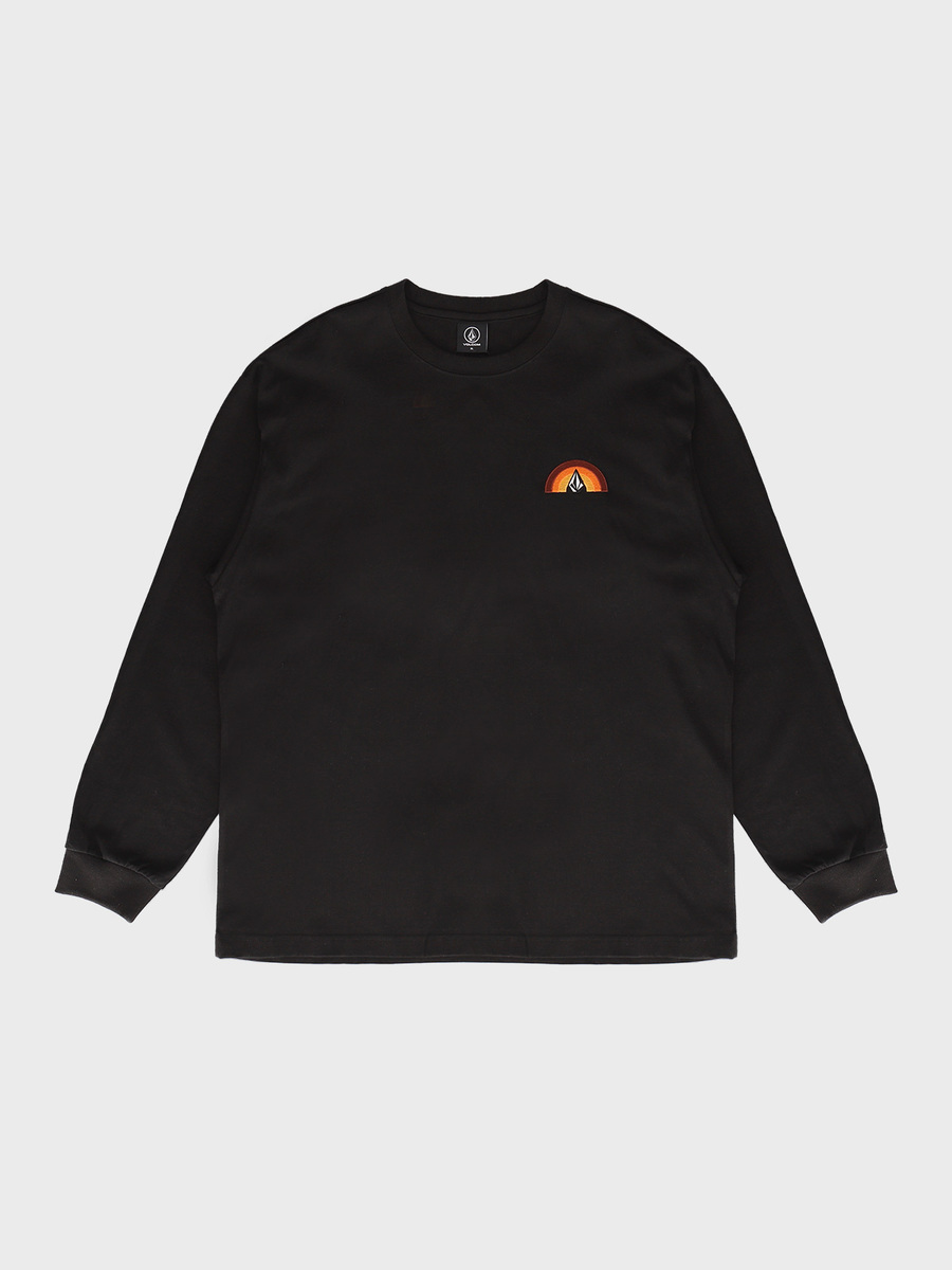 레인보우 컴포트핏 긴팔 티셔츠(블랙) VA221TL004