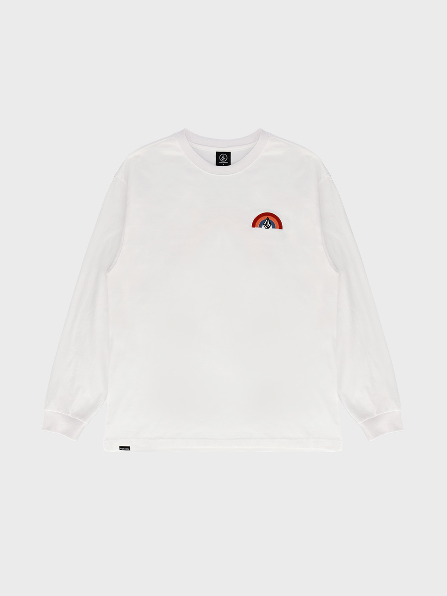 레인보우 컴포트핏 긴팔 티셔츠(화이트) VA221TL004