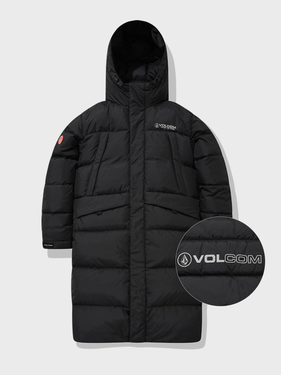 Warm Winter 에센셜 컴포트핏 다운 롱패딩(블랙) VA214DJ004