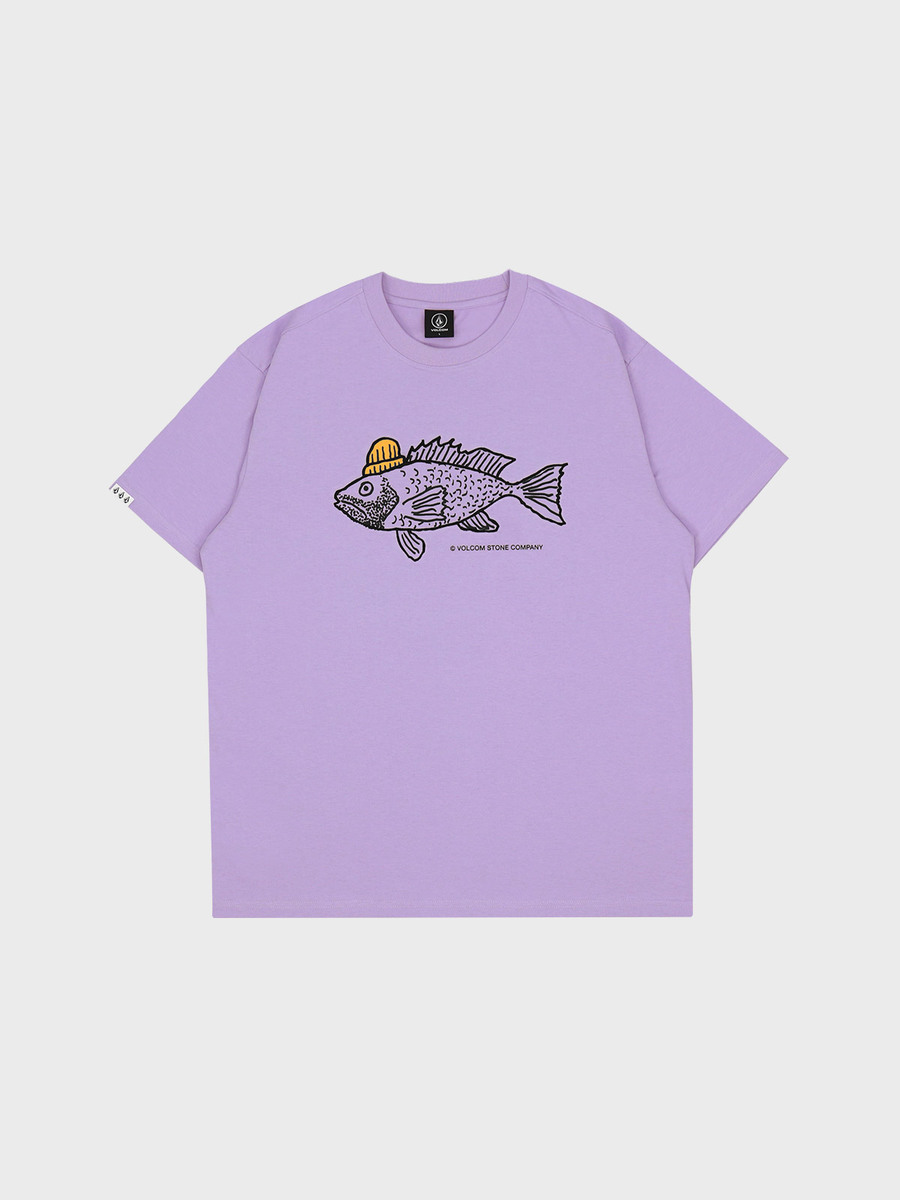 FISHING 그래픽 컴포트핏 반팔 티셔츠(라이트퍼플) VA222TS006