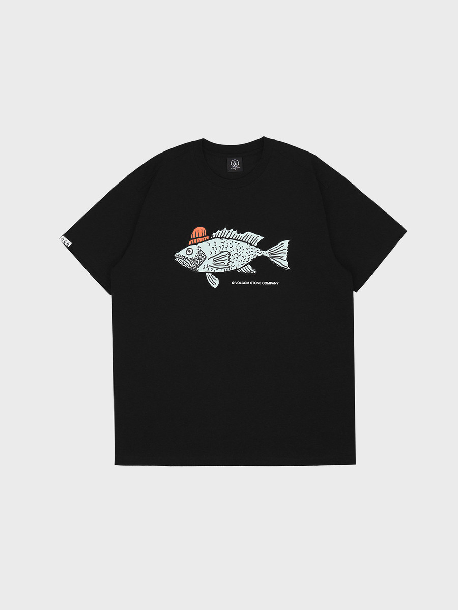 FISHING 그래픽 컴포트핏 반팔 티셔츠(블랙) VA222TS006