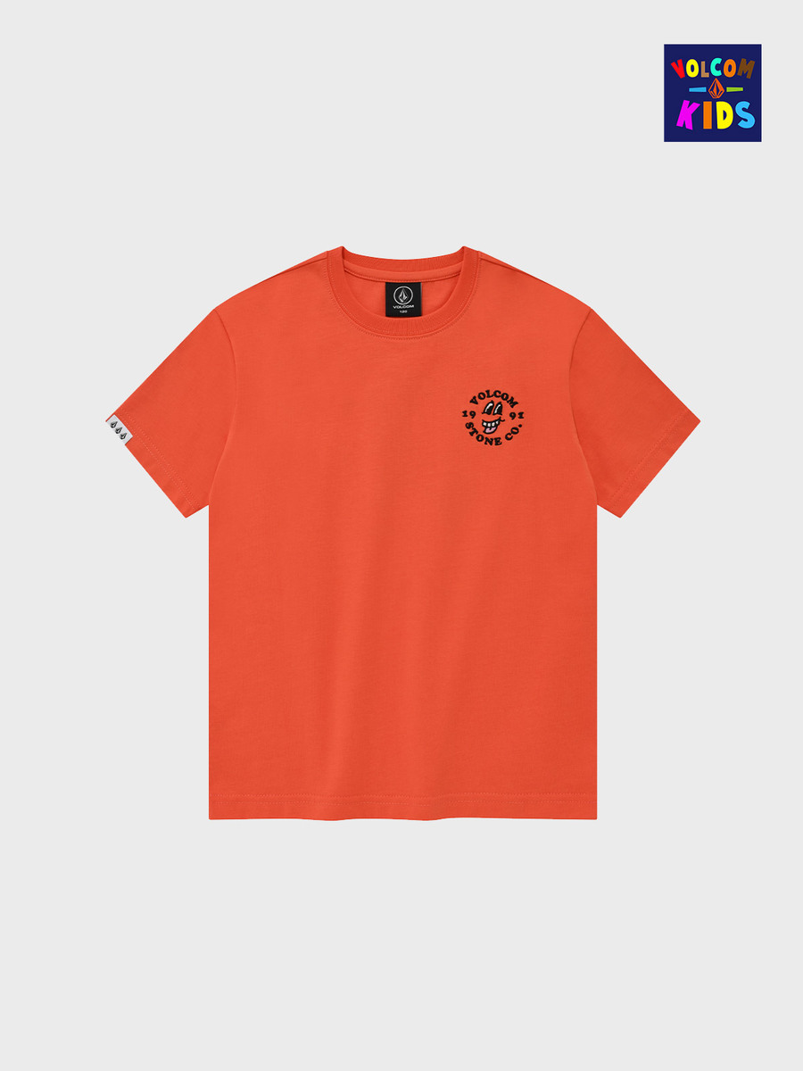 키즈 꼬마스톤 오버핏 티셔츠(코랄) VK222TS001
