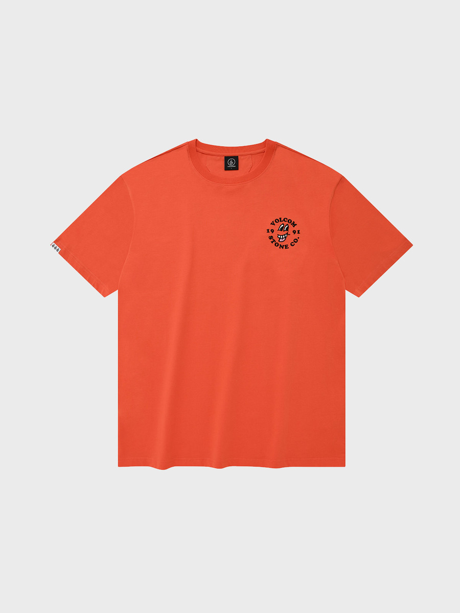 꼬마스톤 오버핏 티셔츠(코랄) VA222TS008