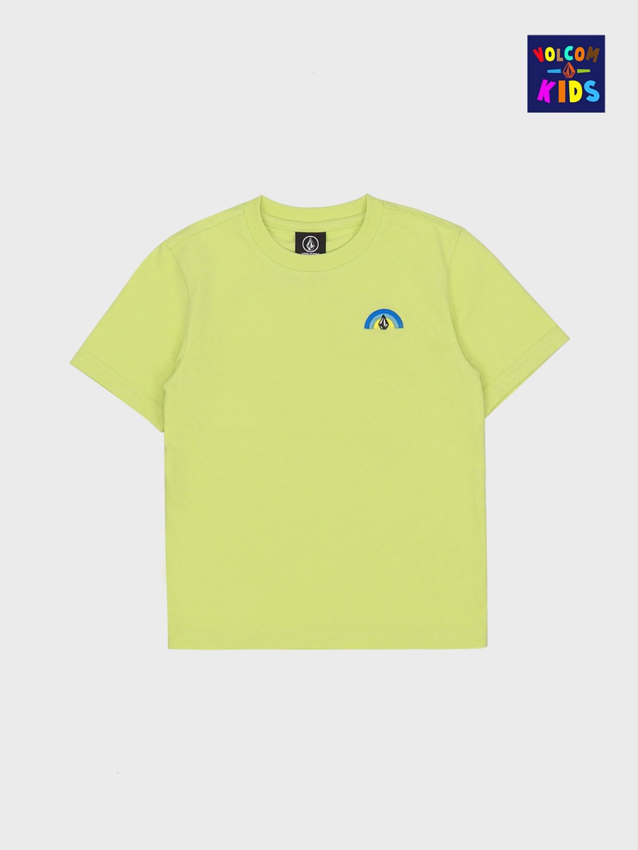 키즈 레인보우 컴포트핏 반팔 티셔츠(라임) VK222TS004