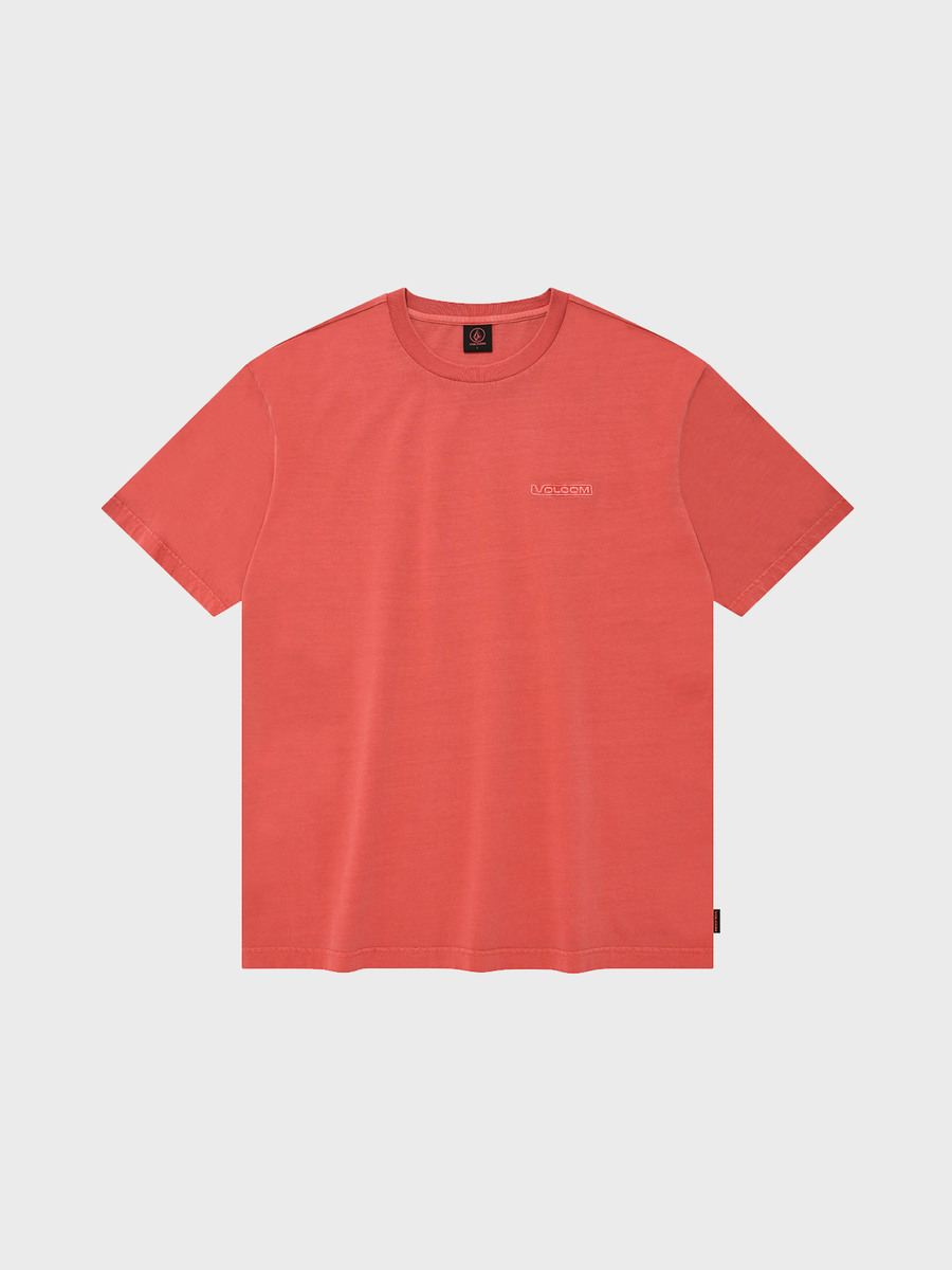 피그먼트 다잉 스톤로고 오버핏 티셔츠(핑크) VA222TS001