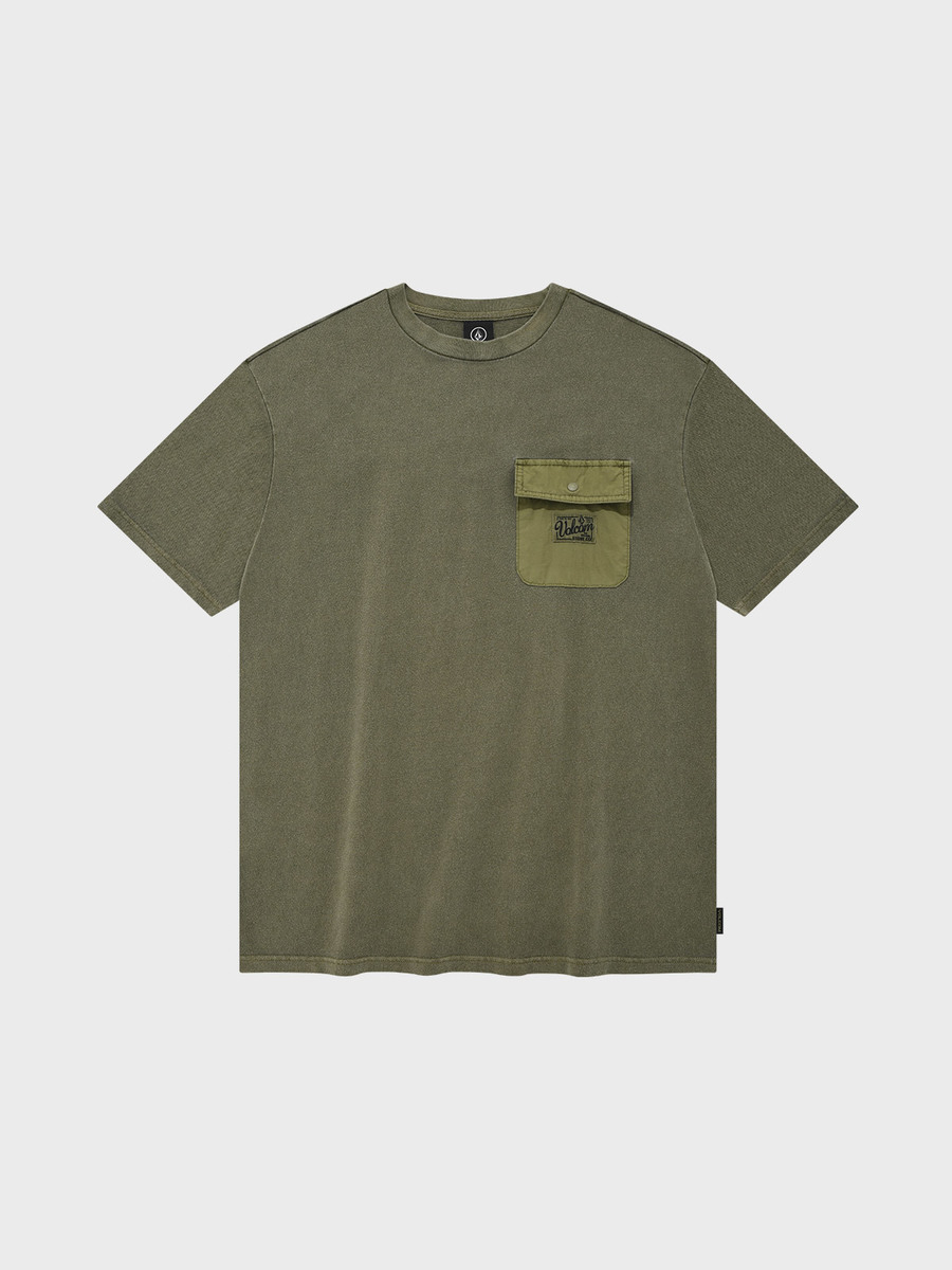 캠퍼 다잉 포켓 오버핏 티셔츠(카키)
