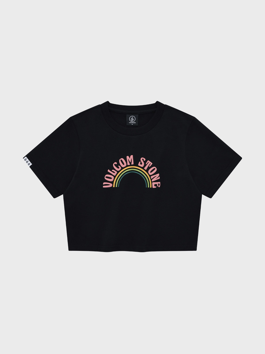 레인보우 크롭 티셔츠(블랙)