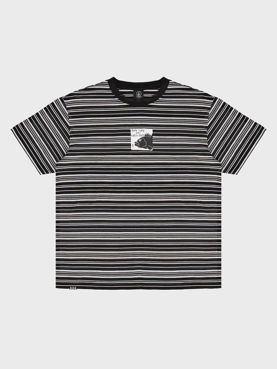 FISHING STRIPE 컴포트핏 티셔츠(블랙) VA212TS016