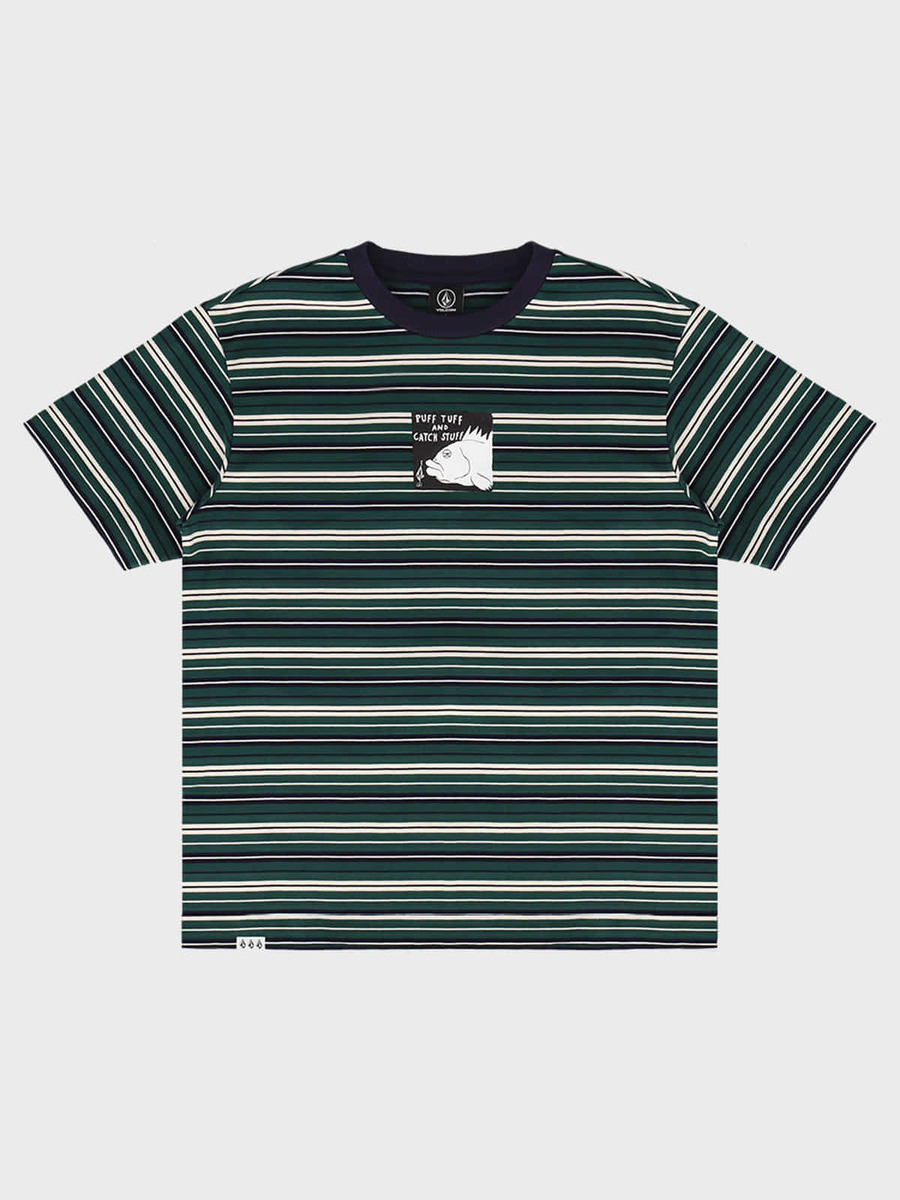 FISHING STRIPE 컴포트핏 티셔츠(그린) VA212TS016