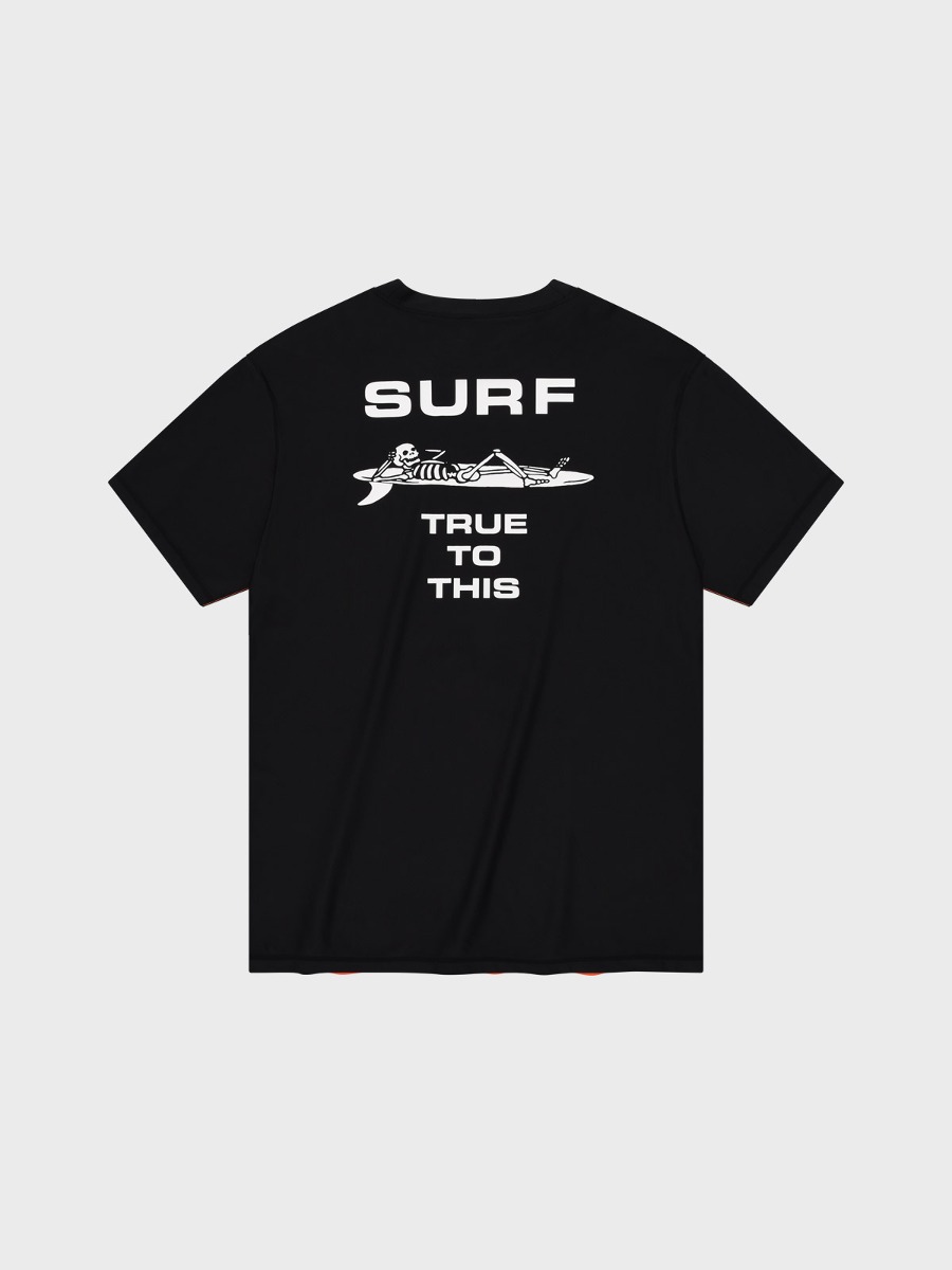 SURF 오버핏 반팔 래쉬가드(블랙)
