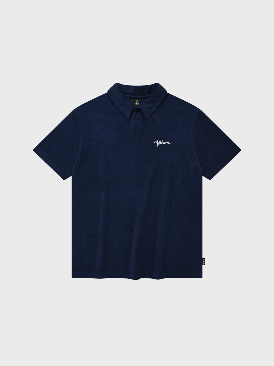 쿨 테리 오버핏 피케 티셔츠(네이비) VA222TS014