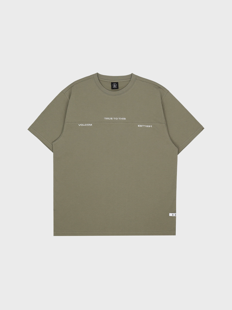 유틸리티 로고 오버핏 반팔 티셔츠(라이트카키) VA222TS004