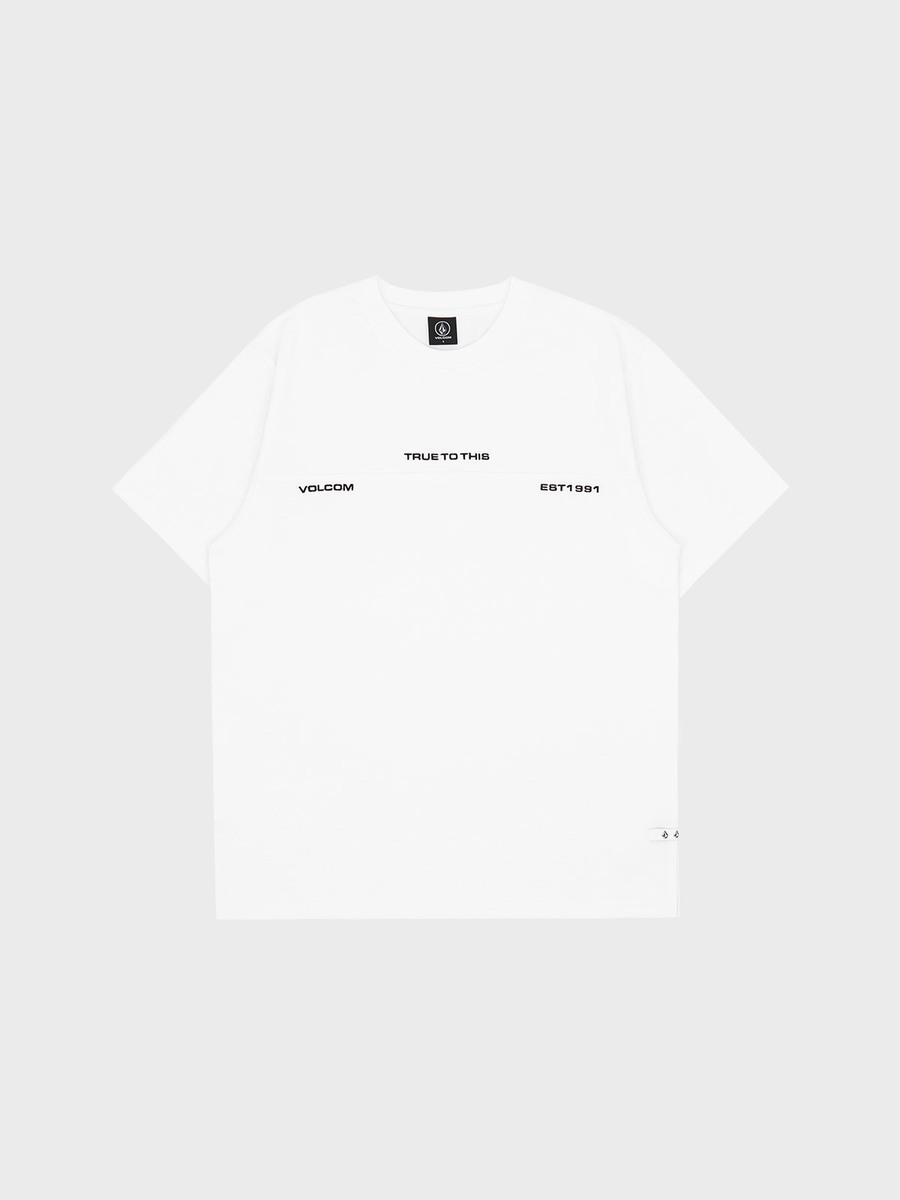 유틸리티 로고 오버핏 반팔 티셔츠(화이트) VA222TS004