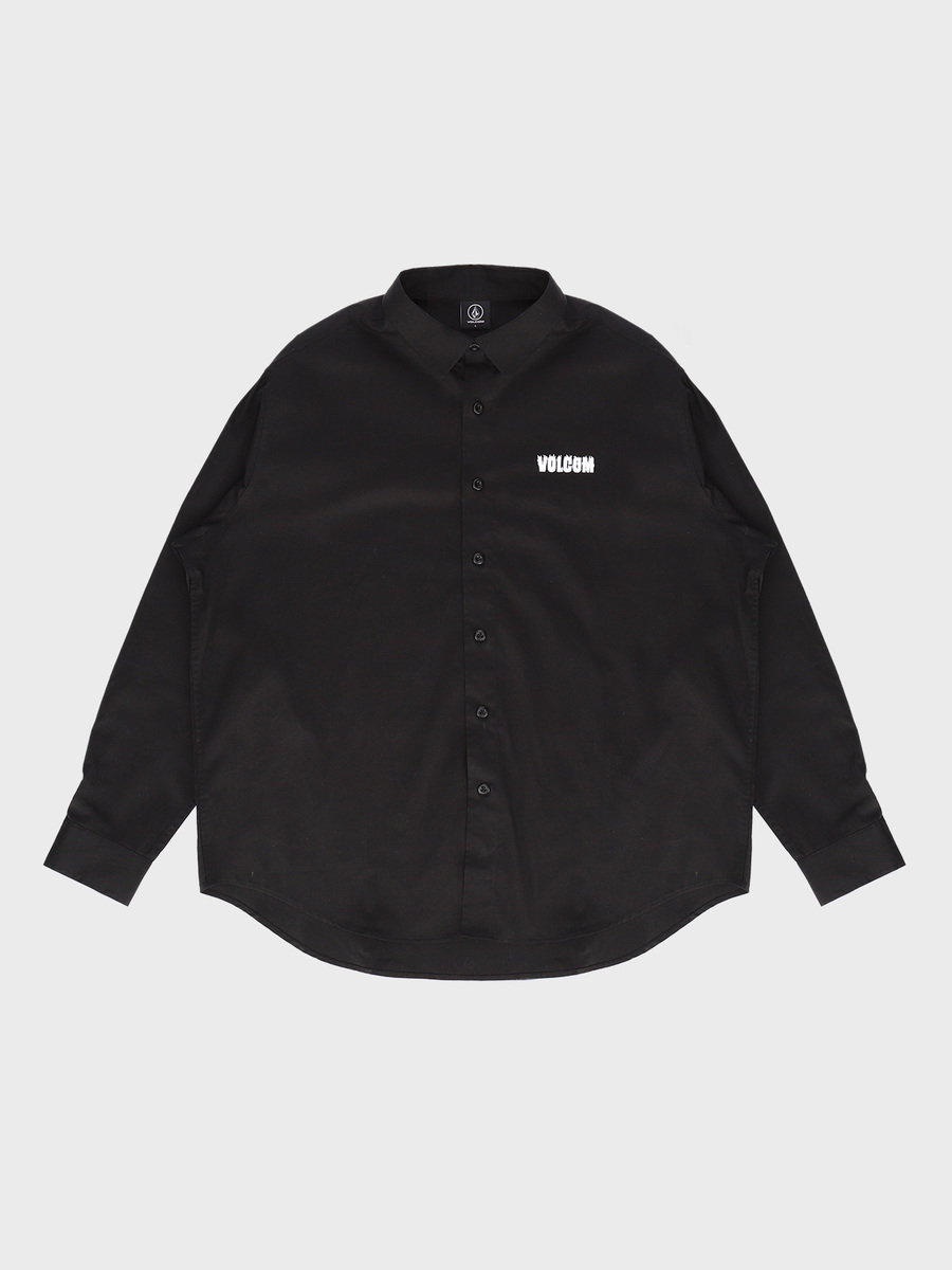 에센셜 오버핏 옥스퍼드 셔츠(블랙) VA213SI003